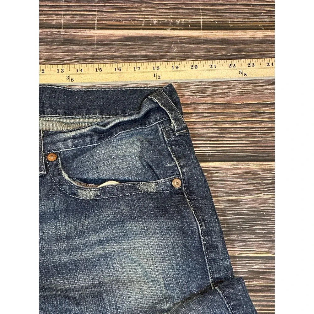 True Religion Jeans Mens 38x33 Straight Made USA Distressed Y2K Embroidered